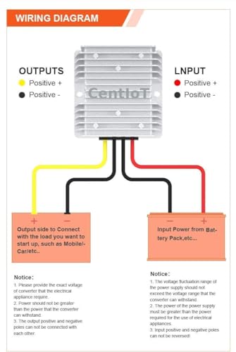 CentIoT - DC-DC 240W IP68 Waterproof Step Down Buck Converter - 30-120VDC 96VDC Input to Stable 12VDC Upto 20A Output