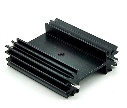 CentIoT - 5PCS TO-247 34*12*38MM Aluminium Heatsink with Cooling Fin - suitable for IGBT Transistors MOSFET Triod IC - Black Anodised with Cooling Fin