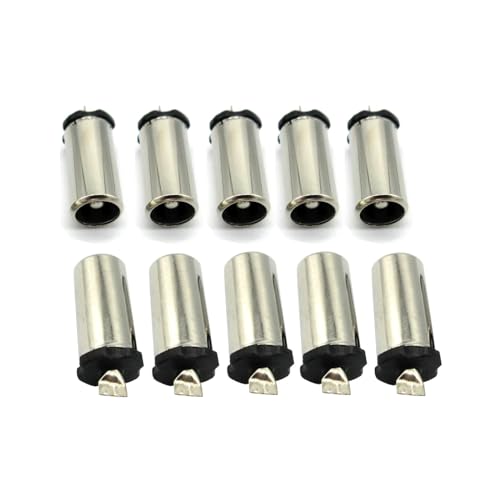 CentIoT - DC Power Socket Male Jack - 5.5 x 2.1 3A Cable Mount Flat pin (Pack of 10)