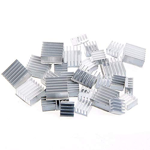 CentIoT - 5PCS 14 x 14 x 6mm Aluminium Heatsink (Straight Fin, Non Anodised)