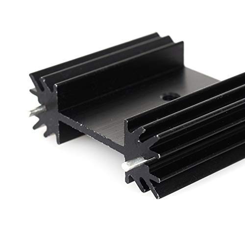 CentIoT - 5PCS TO-220 34 * 12 * 30MM Aluminium Heatsink - suitable for IGBT Transistors MOSFET Triod IC - Black Anodised with Cooling Fin and PIN