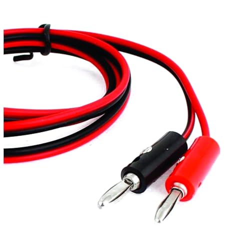 CentIoT - 4mm Banana Plug To 35mm Alligator/Crocodile Clip Red Black Test Probes Pair 1meter