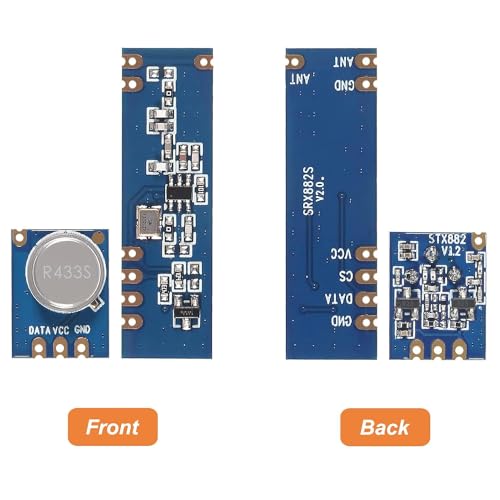 NiceRF - 433MHz Long Distance ASK Wireless Module kit - RF Transmitter STX882 + Receiver SRX882 + Copper Spring Antennas