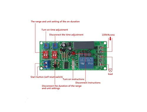 CentIoT - QF-RD72 Dual on and off Time Delay Adjustable relay Switch - Infinite Loop Timer Timing Cycle Control Module