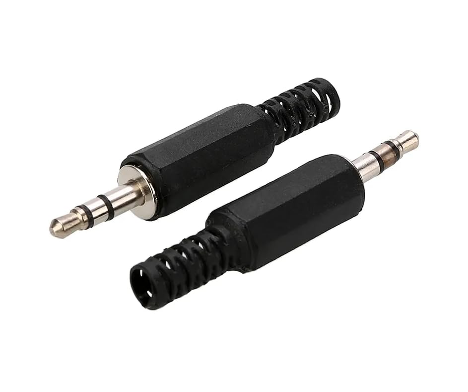 CentIoT - 3.5mm Male Audio Jack Solder Plug Connector - for DIY Headset Earphone Cable Extension - Pack of 10