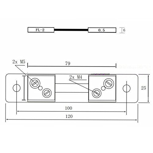 CentIoT - DC 50A 75mV External Shunt Resistors - For Current Meter digital ammeter amp voltmeter wattmeter