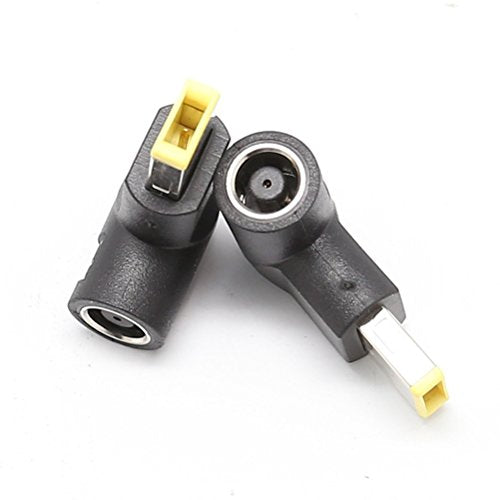 CentIoT - Power Plug Converter - square male -to- 7.9 x 5.4MM female right angled connector adapter - - suitable for Lenovo Thinkpad Laptop