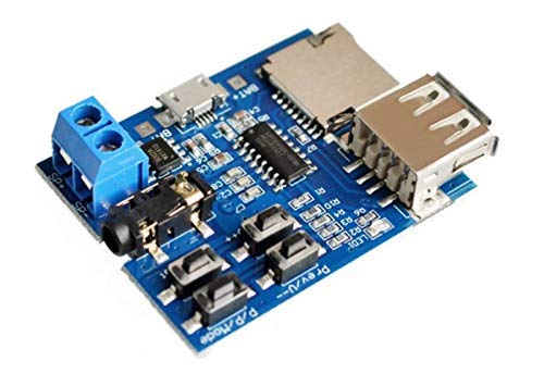 CentIoT - GPD2856C TF Card + USB MP3 Decoder Board - 2W Mono Amplifier Module for Arduin STM RPI - for Auto Car (GPD2856 USB)