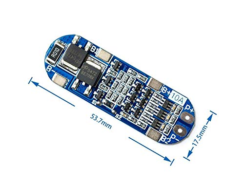 CentIoT - 3S 10A 11.1 12.6V 2 MOSFET Battery Charging Module PCB BMS Protection Board For 3 Series lithium LicoO2 Limn2O4 18650 26650 battery (10A 2MOS)