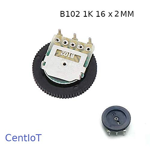 CentIoT - Gear Potentiometer Single Pot Dial Volume Switch 3PIN 16 x 2mm 5PCS