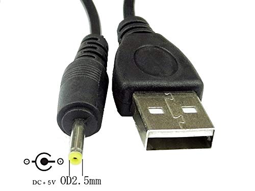 CentIoT - USB A Male -to- DC 2.5 * 0.7 mm Power Plug Socket Connector Adapter Converter - with Cord - for Security Camera and Other Electronic Devices (C201-USBA-D2507M)