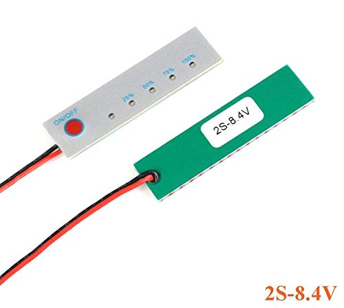 CentIoT - Battery Power Indicator - 18650 Li-ion lipo Lithium Battery Capacity Indicator Power LED Display PCB Board Meter Tester - with switch (2S 8.4V NMC)