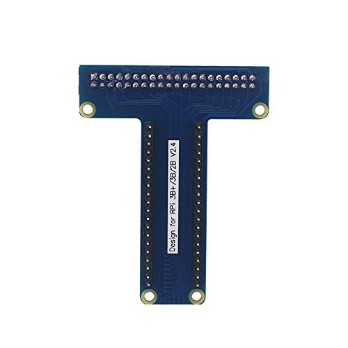 CentIoT - Blue RPi GPIO Breakout Expansion Board + 40pin Flat Rainbow Ribbon Cable for Raspberry Pi 4 3 2 Model B & B+