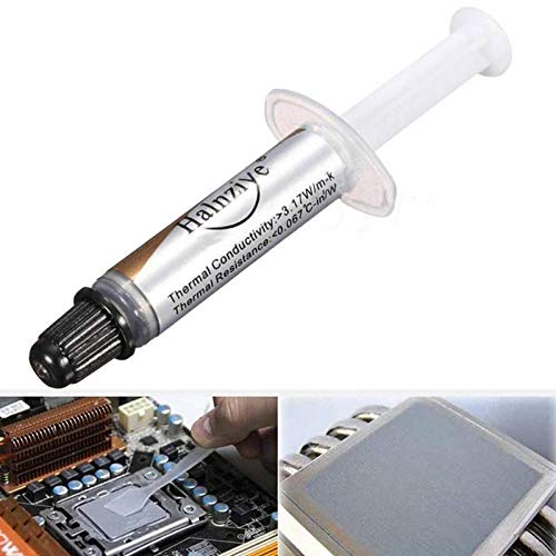 Halnziye - HY710 Halnziye Silver Thermal Grease Compound Paste for PC CPU VGA Heatsink peltier (1G Short Syringe)