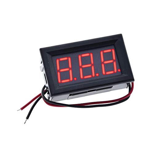 CentIoT - DC 4.5-30V 0.56 inch 2 wire Panel Voltmeter Tester with Shell (Red 2wire)