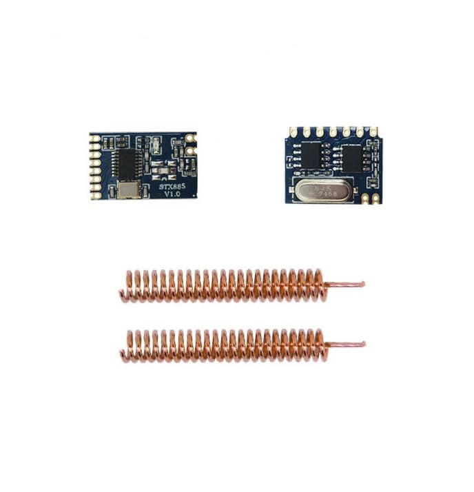 433MHz Long Distance ASK Wireless Module kit - With ev1527 encoding - RF Transmitter STX885 + Receiver SRX885 + Copper Spring Antennas