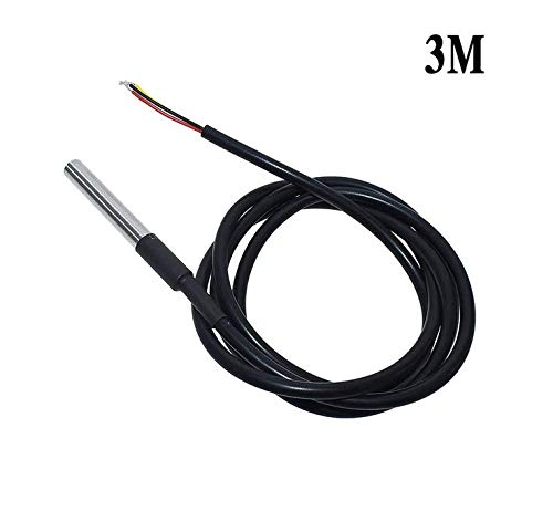 CentIoT - DS1820 Waterproof Stainless steel package - DS18b20 temperature probe 18B20 temperature sensor - 3M Open Wire