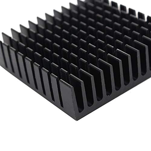 CentIoT - 40 x 40 x 10mm 40mm Black Anodised Aluminum Heatsink Cooler with thermal Compound