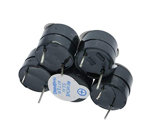 CentIoT - 5PCS Active Buzzer Magnetic Long Continous Beep Tone Alarm Ringer - 12mm MINI Active Piezo Buzzers - For Computers Printers