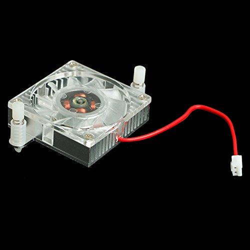 CentIoT - SILVER 40MM x 40MM x 10MM 2 PIN Graphics Cards Cooling Fan Aluminum Heatsink Cooler Fit For Personal Computer CPU GPU and Peltier