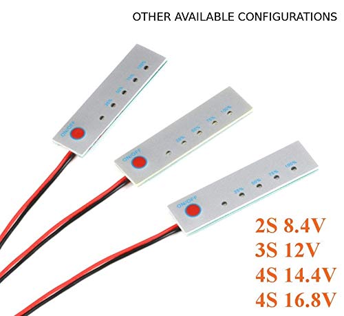 CentIoT - Battery Power Indicator - 18650 Li-ion lipo Lithium Battery Capacity Indicator Power LED Display PCB Board Meter Tester - with switch (4S 14.4V LiFePo4)