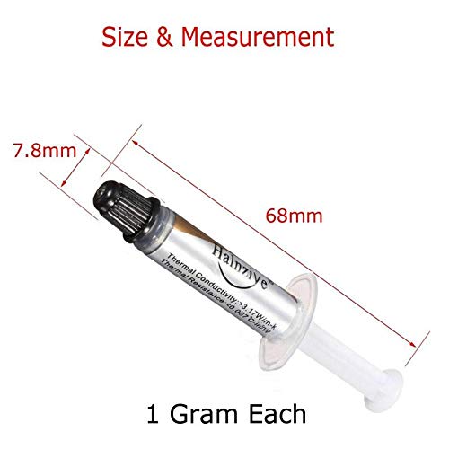 Halnziye - HY710 Halnziye Silver Thermal Grease Compound Paste for PC CPU VGA Heatsink peltier (1G Short Syringe)