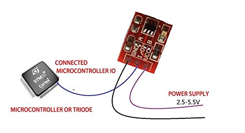 CentIoT - TTP223 Red Digital Touch Sensor Switch Module 1 Channel Self-Locking No-Locking Capacitive Button