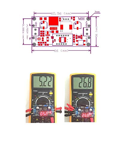 CentIoT - LM2596 LM2596S DC-DC Adjustable Buck Step Down Power Supply Module - with LED Voltmeter digital display