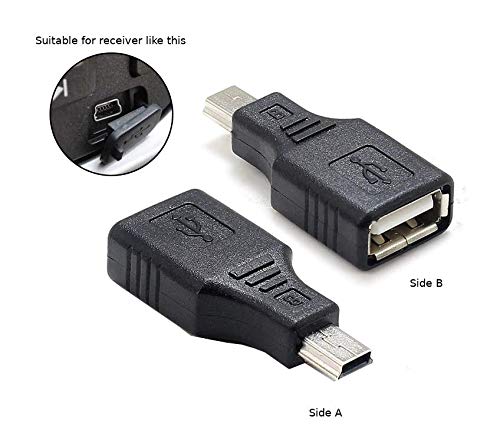 CentIoT - USB to USB Coupler Adapter – Type A Female -to- Mini B 5Pin Male OTG Host Converter