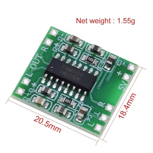 CentIoT - PAM8403 2 x 3W - 2 Channels 3W dual channel stereo mini Class D Digital Audio Power Amplifier Board USB DC 5V