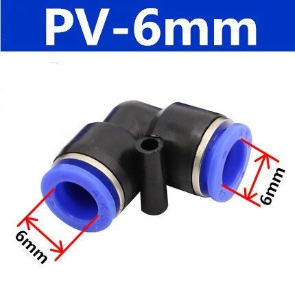 CentIoT - Pneumatic connector Push In Fittings For Air Hose and Tube Connector 6mm