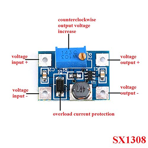 CentIoT - Boost Converter - SX1308 DC 2-24V to 2-28V 2A Mini Step up Boost Power Converter Module