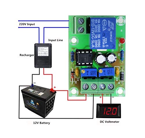 CentIoT - XH-M601-12V Automatic Digital Control Charging Module - for 12V Lead Acid Lithium car Battery