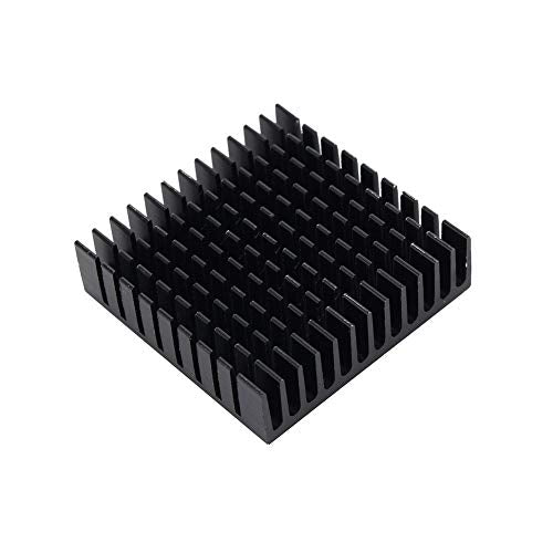 CentIoT - 40 x 40 x 10mm 40mm Black Anodised Aluminum Heatsink Cooler with thermal Compound