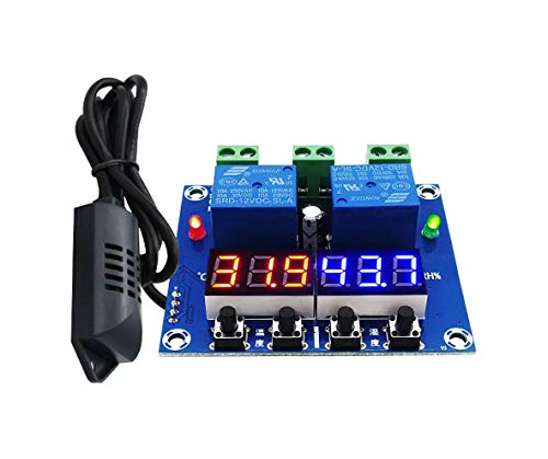 CentIoT - XH-M452 DC 12V 10A Digital LED Dual Output Temperature and Humidity Controller Module with SHT20 Sensor