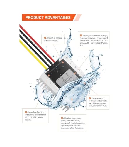 CentIoT - DC-DC 120W IP68 Waterproof Step Down Buck Converter - 30-120VDC 110VDC input to stable 12VDC upto 10A output