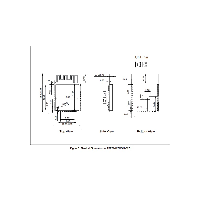 CentIoT - ESP32-WROOM-32D ESP-32 SMD-38 2.4GHz Dual-Mode WiFi Bluetooth Dual Cores Microcontroller Processor