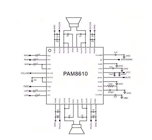 CentIoT - PAM8610 2 x 15W - 2 Channels Each 15W Dual Channel Stereo Mini Class D Digital Audio Power Amplifier Board DC 12V