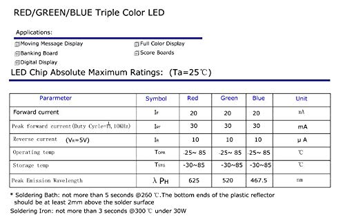 CentIoT - 10PCS RGB LED 4PIN Light Emitting Diodes Round through hole Lights Lamp - Transparent Clear LED