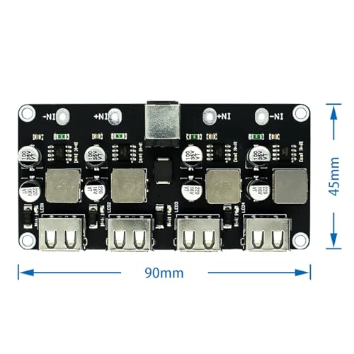 CentIoT - DC-DC Buck Converter 6-32V 9V 12V 24V to USB QC3.0 QC2.0 Charging Step Down Module (4 USB Output)