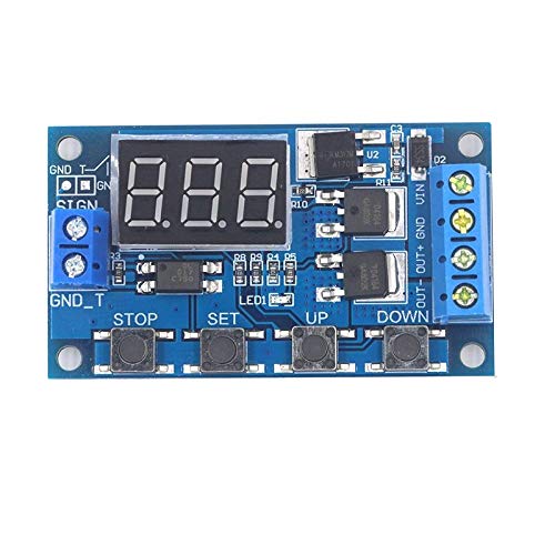 CentIoT - DC6-36V MOSFET controlled Time Delay Switch - timing Cycle Timer Control Switch Voltage Protection Module with LED Display