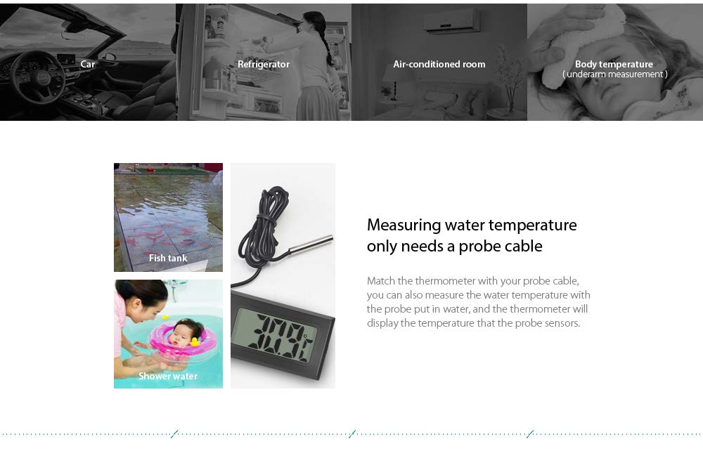 CentIoT - Temperature Sensor meter - with Mini LCD Digital Display - for Incubator Aquarium Soil Temperature