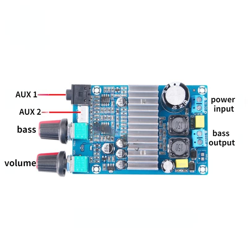 CentIoT - TPA3116 100W Mono Subwoofer Digital Power Audio Amplifier Board - Class D Super Bass range adjustable 20Hz-180Hz with TL072C op-amp