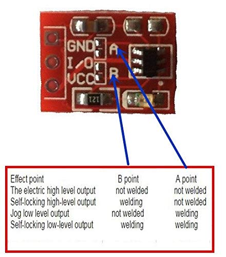 CentIoT - TTP223 Red Digital Touch Sensor Switch Module 1 Channel Self-Locking No-Locking Capacitive Button