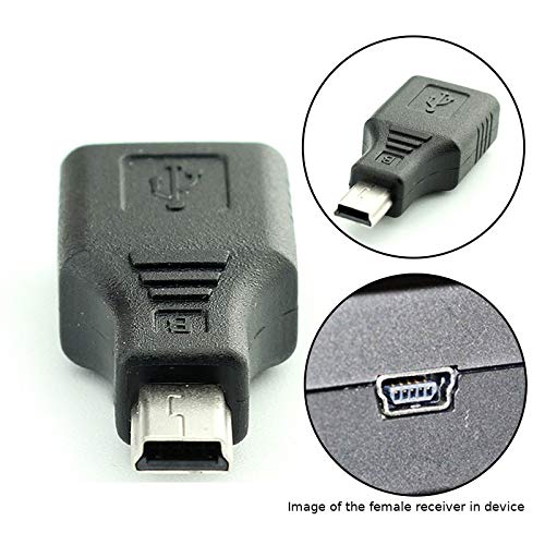 CentIoT - USB to USB Coupler Adapter – Type A Female -to- Mini B 5Pin Male OTG Host Converter