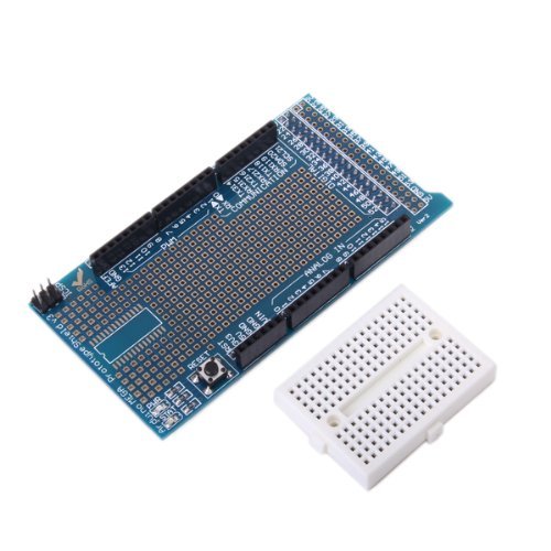 CentIoT - Prototype Shield Protoshield V3 Expansion Board with Mini Bread Board for Arduino MEGA + White breadboard