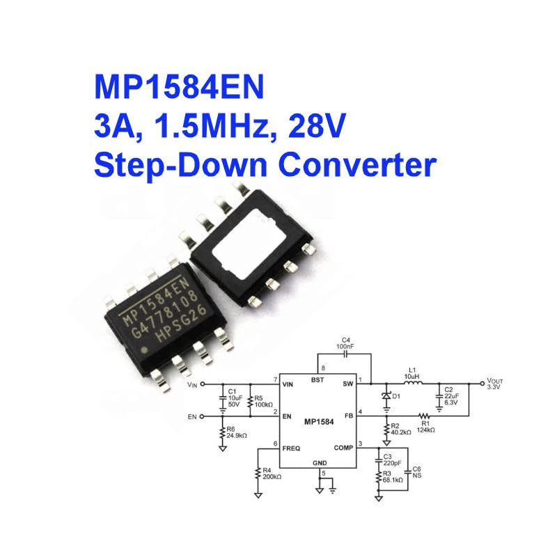 CentIoT - IC MP1584 MP1584EN 3A Ultra-Small Size DC-DC Step Down Power Supply SOIC8E (Exposed PAD)