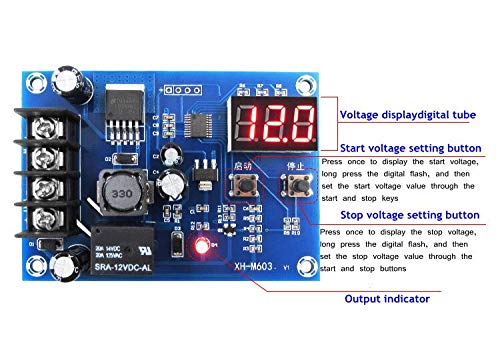 CentIoT - XH-M603 12-24V Digital Control Charge Controller Module - for Lithium Li-ion car Battery