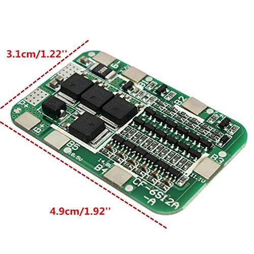 CentIoT - 6S 15A 22.2V 25.2V BMS Battery Management System PCM PCB For 6 cells in series lithium LicoO2 Limn2O4 18650 battery