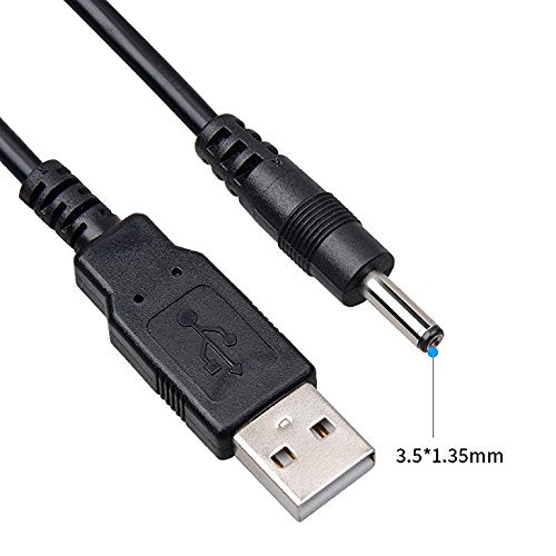 CentIoT - Usb 2.0 A Type Male To 3.5Mm Dc Power Plug Barrel Connector 5V Cable, Black